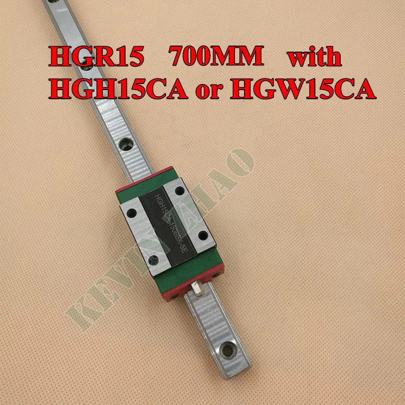 Новые HGR15 линейные направляющие 700 мм длинные с 1 шт. блоки перевозки HGH15CA или HGW15CA