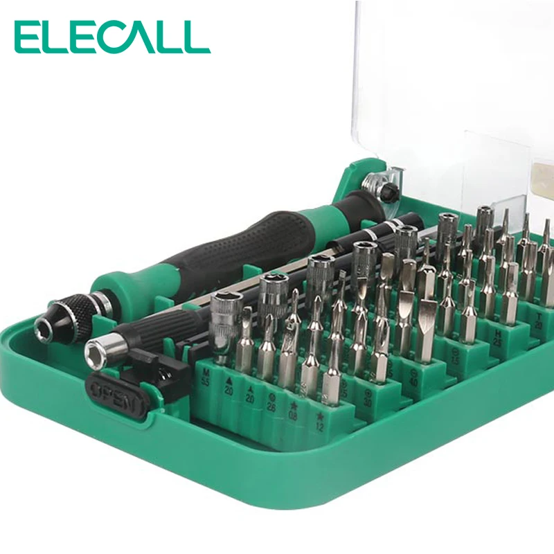 ELECALL 45 в 1 отвертка Kit Multi-Bit Инструменты Ремонт Отвертка Ferramentas ремонт ноутбуков 9002