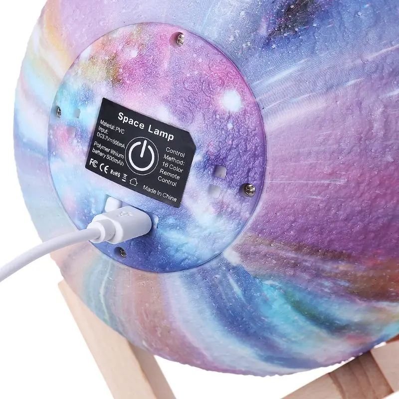 

Magic 3D Starry Sky Moon Lamp Colorful Change LED Night Light Creative Gift Home Novelty Lamp