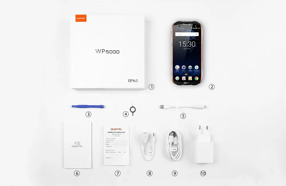 Oukitel WP5000 18:9 дисплей мобильного телефона Helio P25 Восьмиядерный 6G ram 64G rom