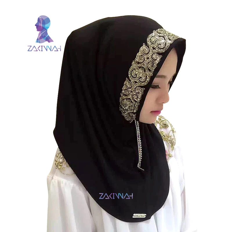 Женский модный мусульманский летний шарф с оправой головной убор женский