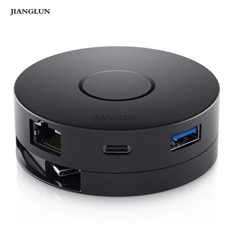 JIANGLUN New For Dell DA300 USB-C to HDMI/VGA/Ethernet/USB 4K Mobile Adapter