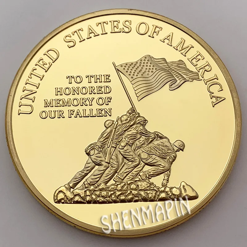 Памятная монета солдатиков морской пехоты США|Безвалютные монеты| |