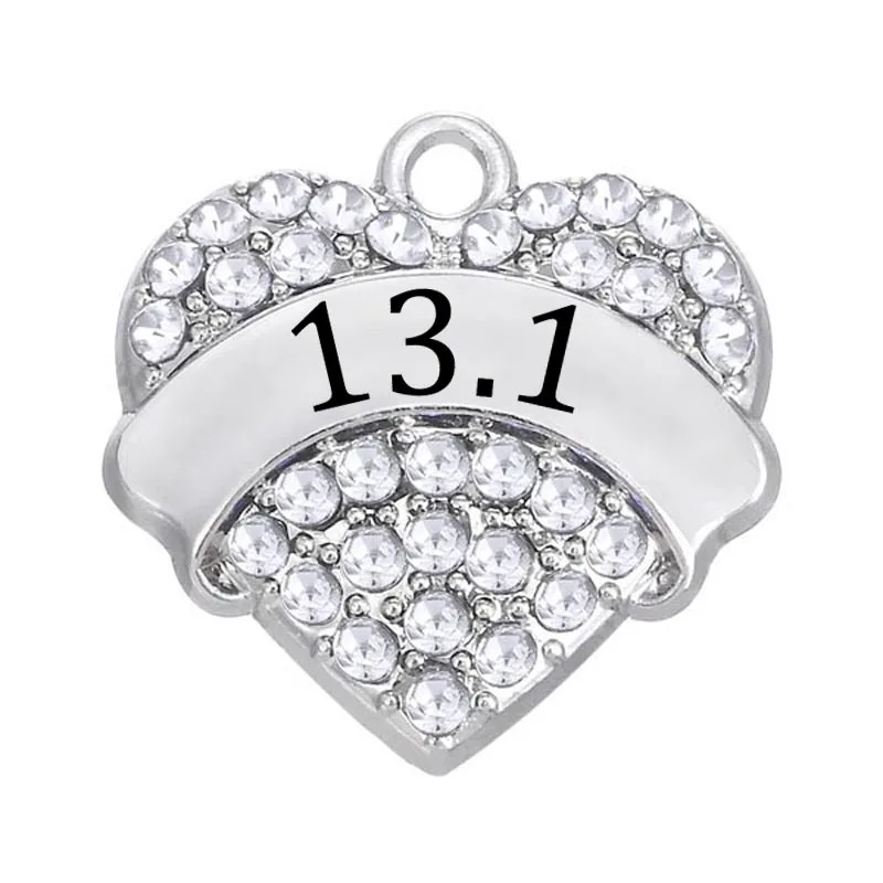 Металлический сплав серебра покрытие полумарафон 13 1 знак расстояния Подвески