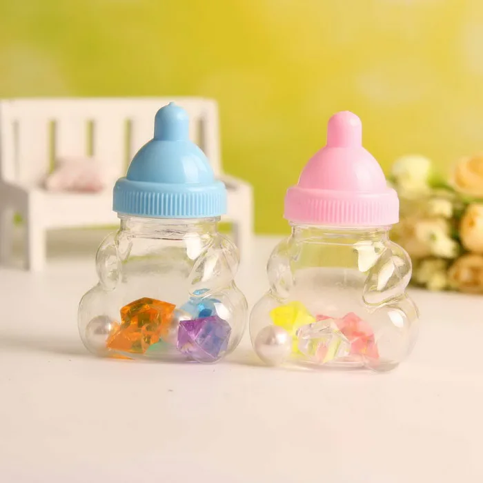 Baby Shower коробка конфет бутылка для девочек в розовом цвете голубая вечеринка