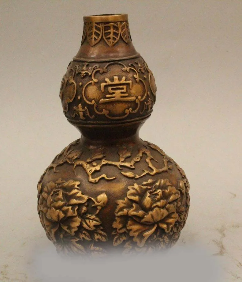 7 &quotКитайская религия дом латунные фэншуй цветок кукурбит Калабаш статуя | Дом и