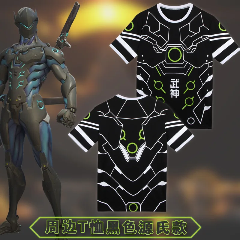 DVA над рубашкой Song Hanna рубашка D. va die shirt Reaper Genji SOLDIER76 футболка|Футболки| |