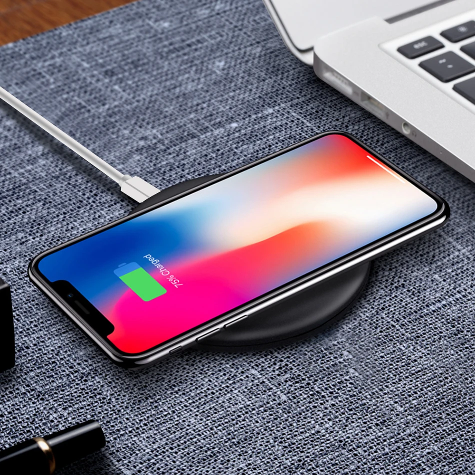 CinkeyPro Беспроводное зарядное устройство Qi Pad для Apple iPhone 8 X samsung S8 Быстрая зарядка 2,0 USB универсальный мобильный телефон