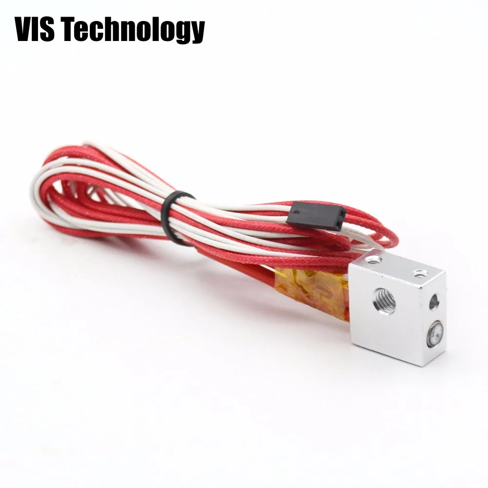 

2 шт./лот 3D принтер MK8 нагревательный алюминиевый блок + термистор с медным рукавом + керамический нагреватель 12 В для MK7 MK8 экструдер