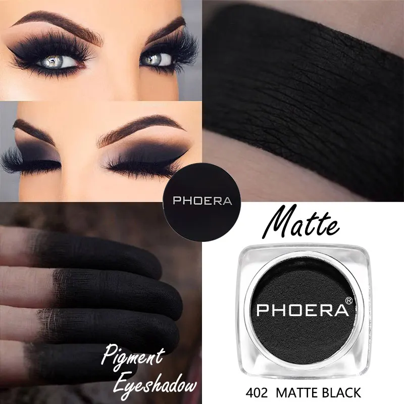 Профессиональные матовые тени для век PHOERA яркие пигментные долговечные и легкие
