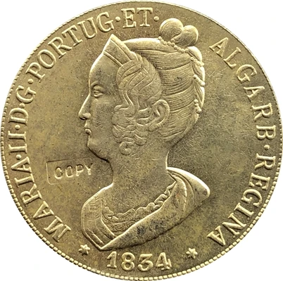 

Копия монеты 32 мм, Португалия, 1834
