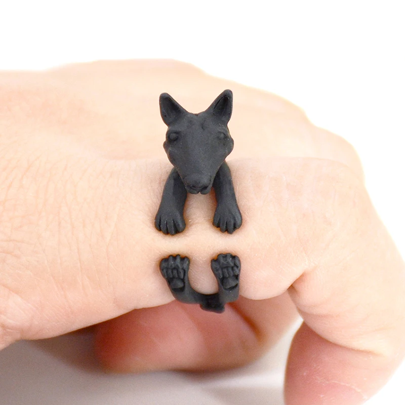 Новые панковские кольца с изображением Бультерьера для мужчин и женщин средней