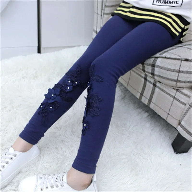 Весенне осенние детские узкие брюки хлопковые для девочек подростков новые