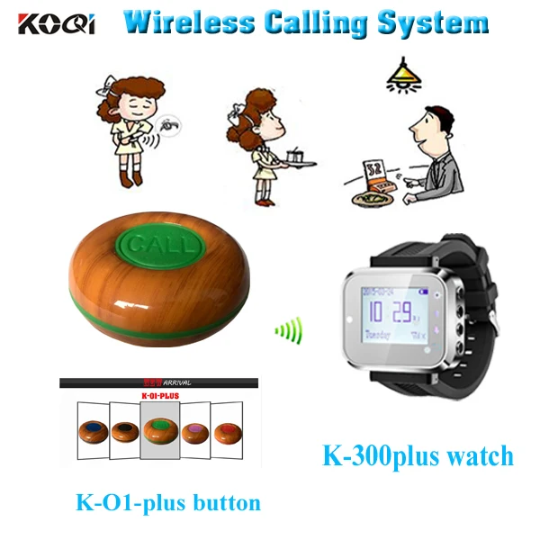 Беспроводная система пейджинга для ресторана одна модель модные часы и 10 шт
