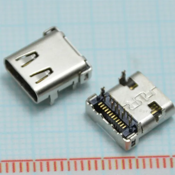 2 шт. высокоскоростной интерфейс передачи данных micro 3 1 usb DIY 24 штырька USB C Тип