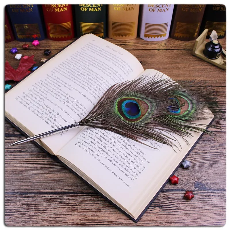 Ручка с двумя глазами павлина шариковая ручка и для погружения на выбор |