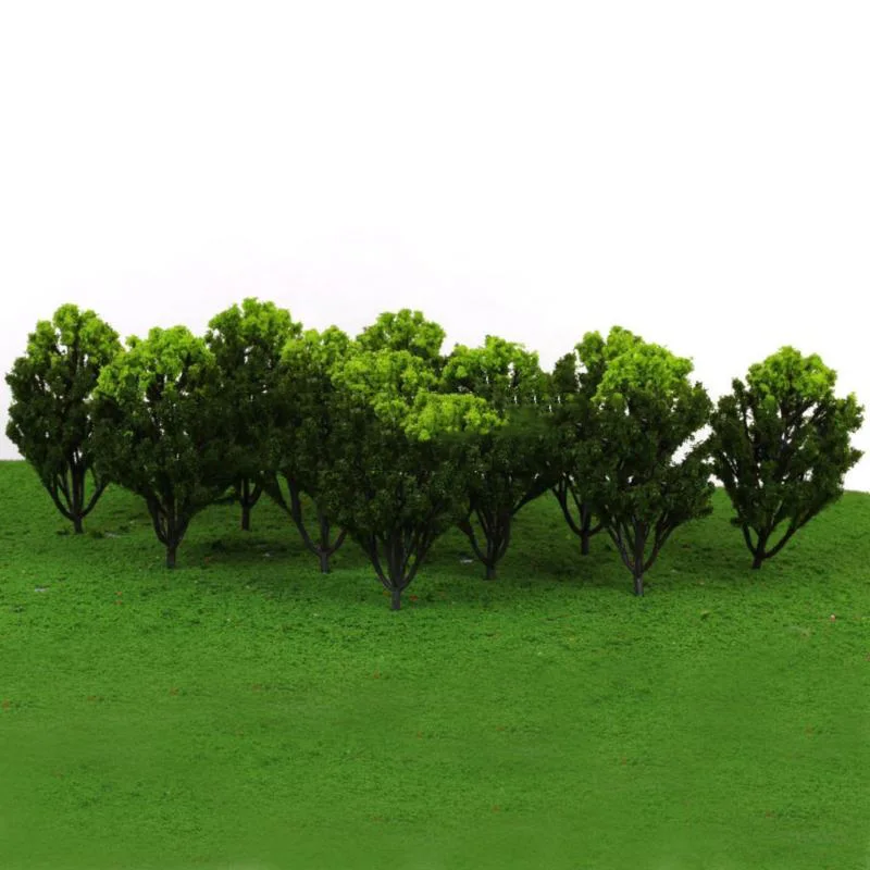 Зеленая Модель деревья диорама Wargame парк пейзаж миниатюрный 10x для