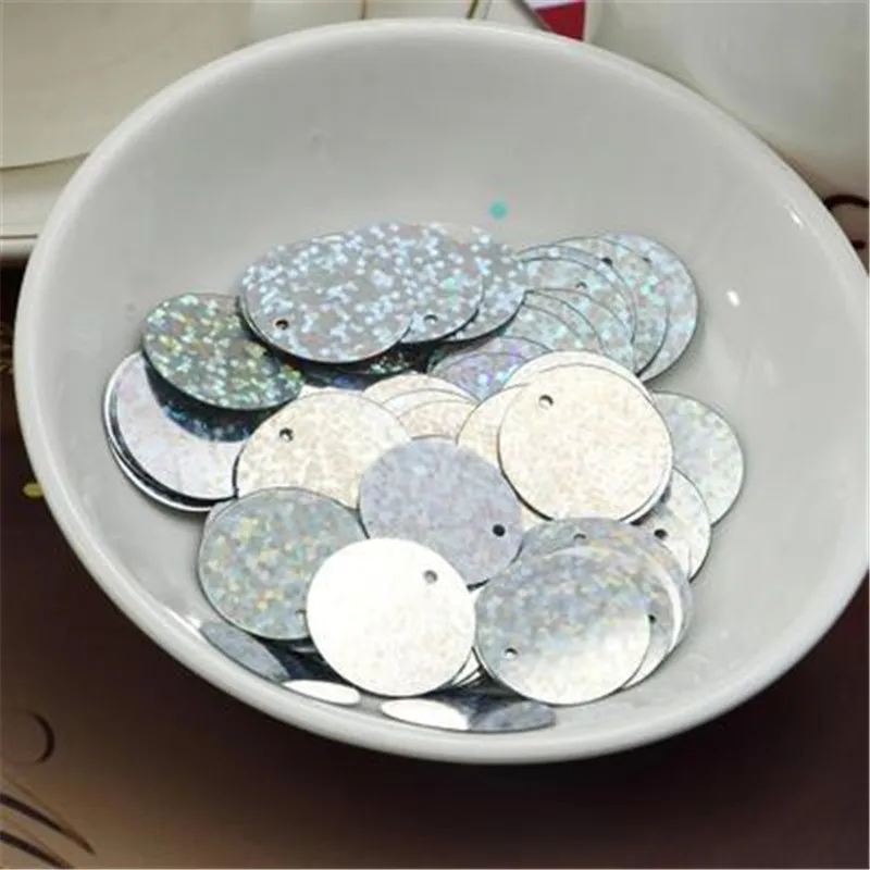 Большой круглый 40 мм 50 блёстки ПВХ плоские блестки Швейные голографические