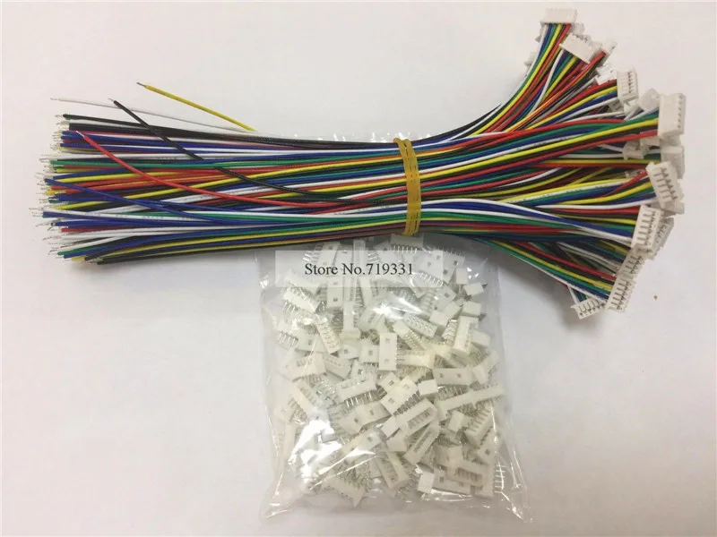 100 комплектов JST PH 1 25 мм 6 контактный разъем с проводами|connector distribution|plug fishing for