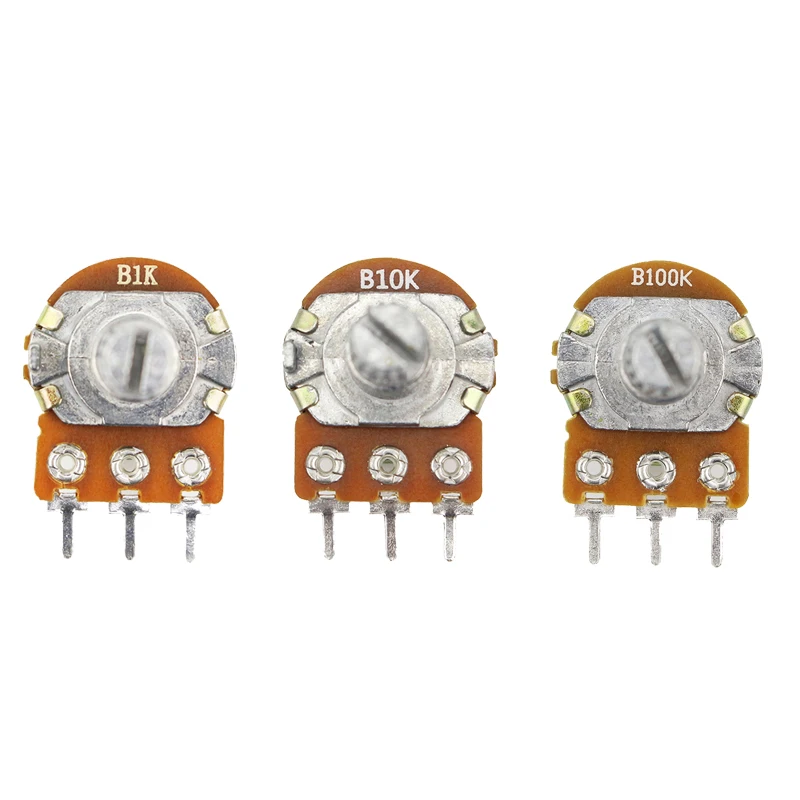 WH148 B1K B10K B100K линейный потенциометр 15 мм вал с гайками и шайбами|potentiometer 15mm|potentiometer