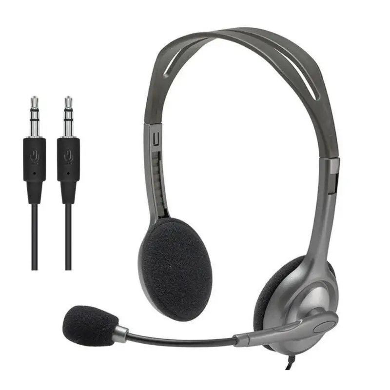 Logitech H111 3 5 мм проводные стерео наушники гарнитура с микрофоном для компьютера