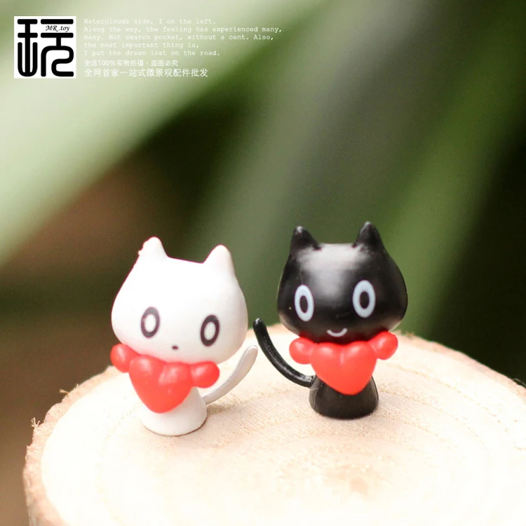 2 шт. черно белые миниатюры для влюбленных кошек и котят|miniatures for terrariums|miniature