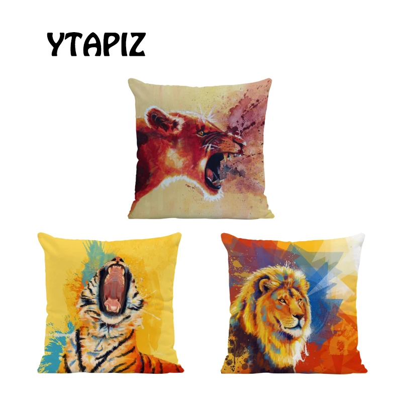 Индивидуальные подушки с рисунками животных квадратный Чехол 17x17 дюймов