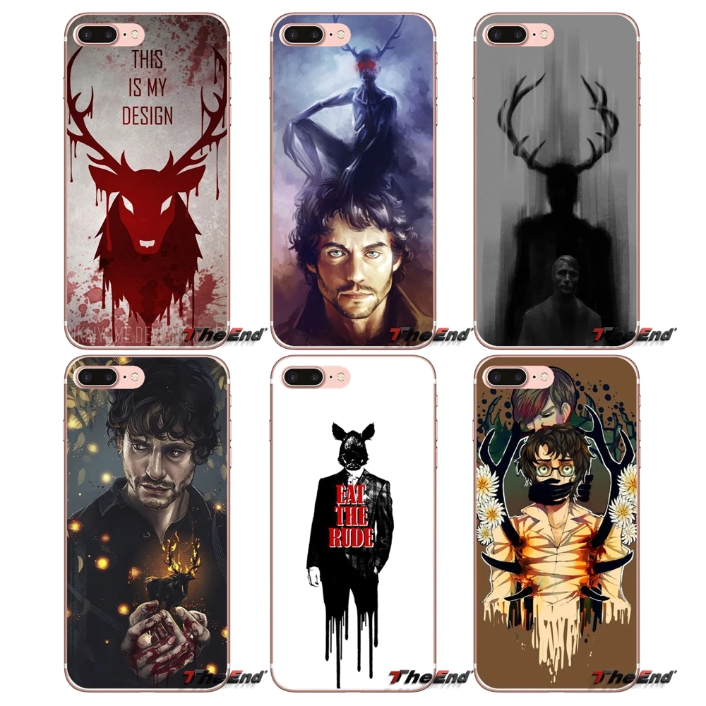 Чехлы для телефонов iPhone X 4 4S 5 5S 5C SE 6 6S 7 8 Plus Samsung Galaxy J1 J3 J5 J7 A3 A5 2016 2017 Eat the Rude Hannibal
