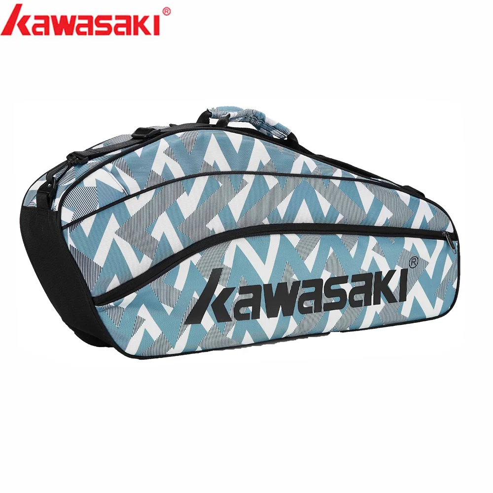 Kawasaki, сумки для ракетки для бадминтона, мужские и женские, на одно плечо, полиэфирные спортивные сумки для тенниса, 3 ракетки, сумки для бадминтона, KBB-8303