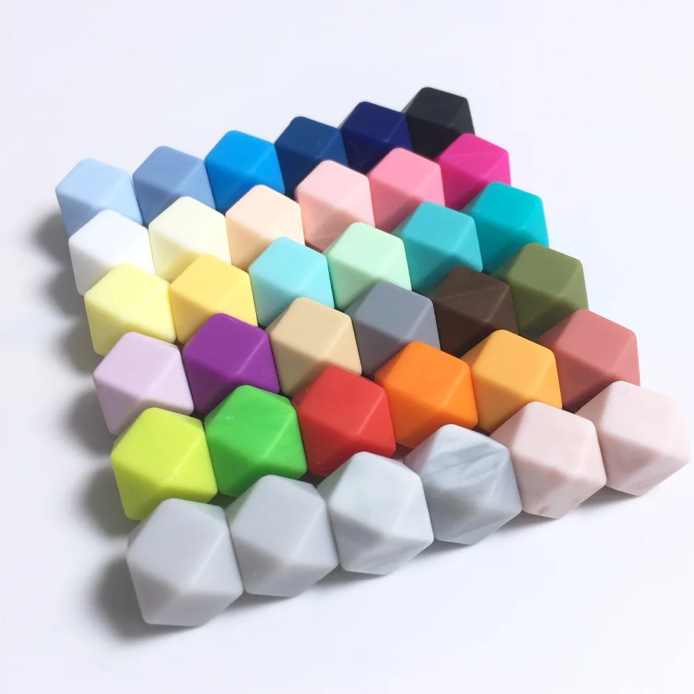 Миниатюрные шестигранные силиконовые бусины для зубов Набор сделай сам из 100 шт.