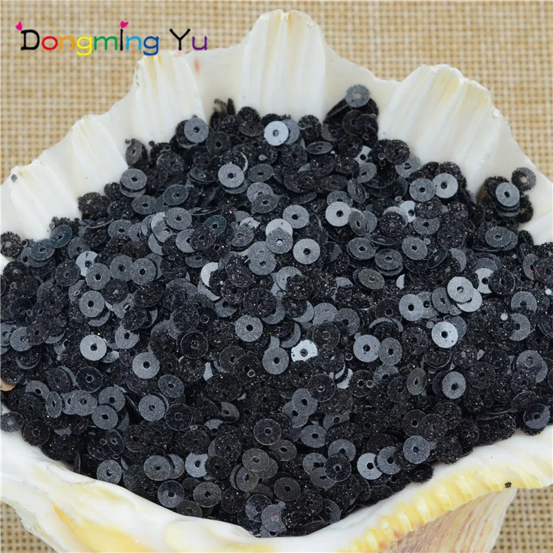 1500 шт. (30 г) 4 мм черные плоские круглые свободные блестки пайетки блестящая пудра