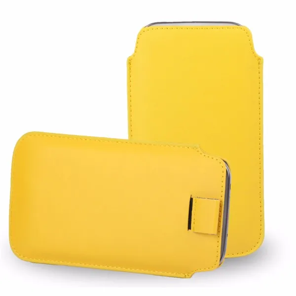 yellow Для iPhone XS Max Универсальный Pull Tab искусственная кожа Чехол сумки для чехол для iPhone XSMax X S Max крышка Hoesje Капа - Цвет: yellow
