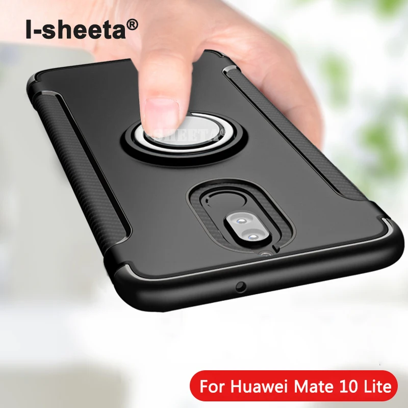 Гибридный Жесткий ПК + Мягкий ТПУ для Huawei Mate 10 20 Pro Lite X чехол 360 магнитный держатель