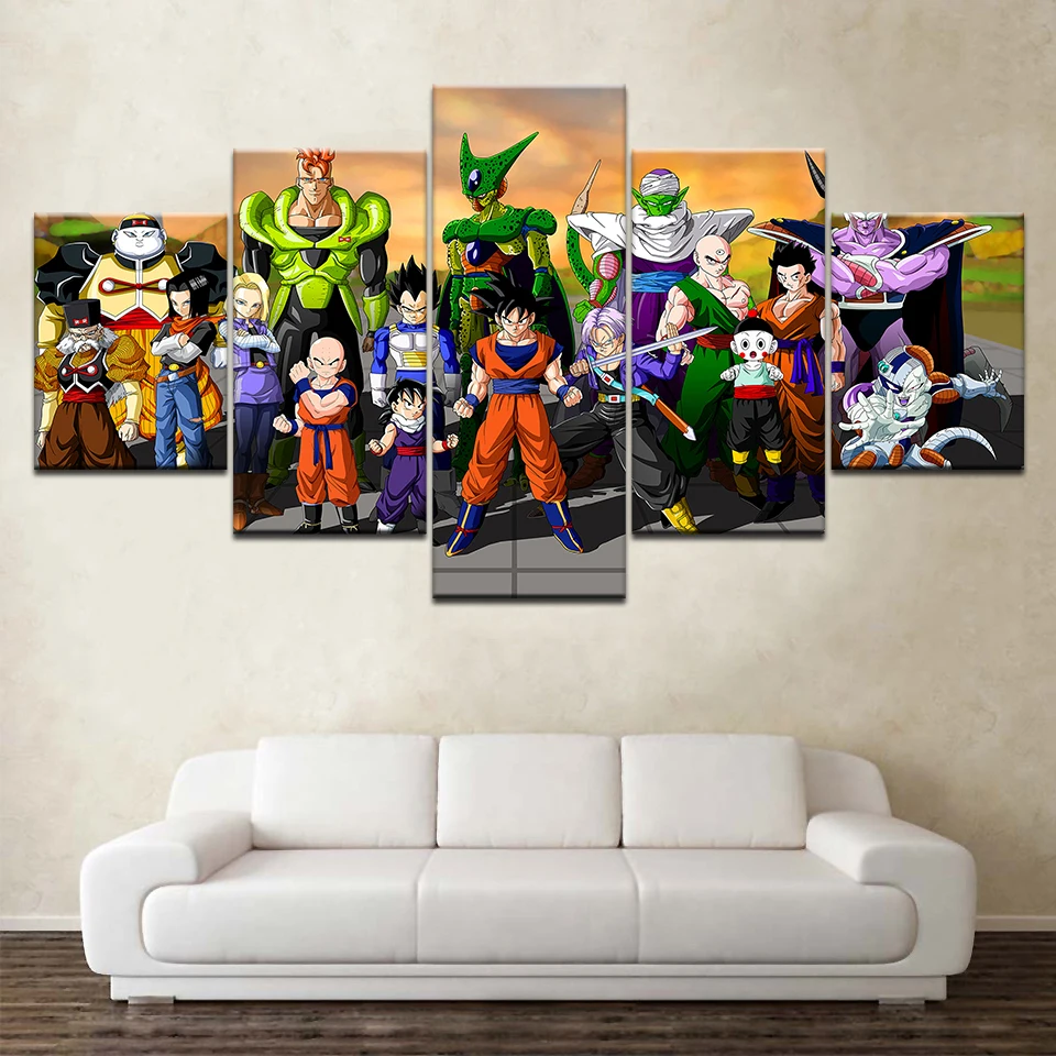 Украшения дома принты живопись картины 5 шт. стены искусства модульная анимация