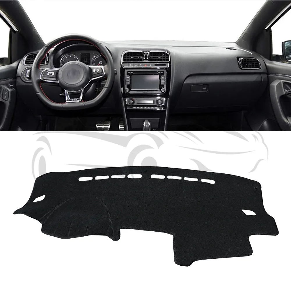 CloudFireGlory для VW Polo MK5 6R 2009- черный чехол на приборную панель, коврик для приборной панели, коврик для приборной панели, защита от солнца, накладка на приборную панель, ковер LHD