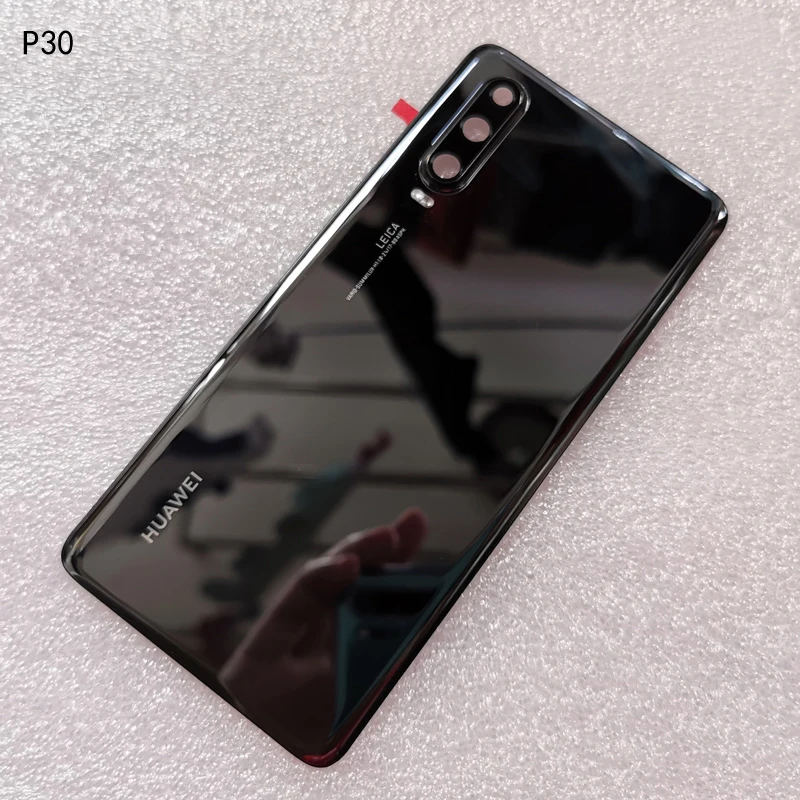 Новая Оригинальная задняя крышка из закаленного стекла для huawei P30, запасные части, задняя крышка для батареи, корпус+ рамка для камеры
