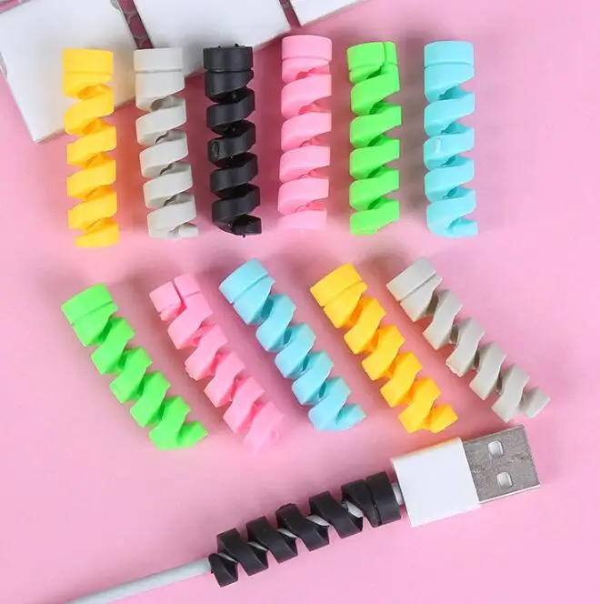 100 шт. спиральный протектор кабеля передачи данных силиконовый намоточник