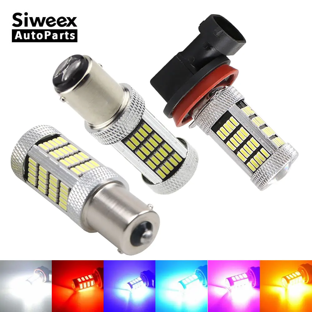 1 шт. H8 H11 1156 BA15S 1157 BAY15D Автомобильные светодиодные лампы 92 SMD 4014