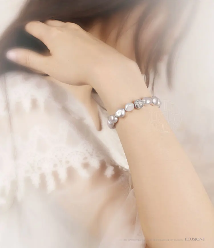 Женский браслет с бусинами шармами в стиле барокко|bracelet natural|pearl braceletbracelet crystal |