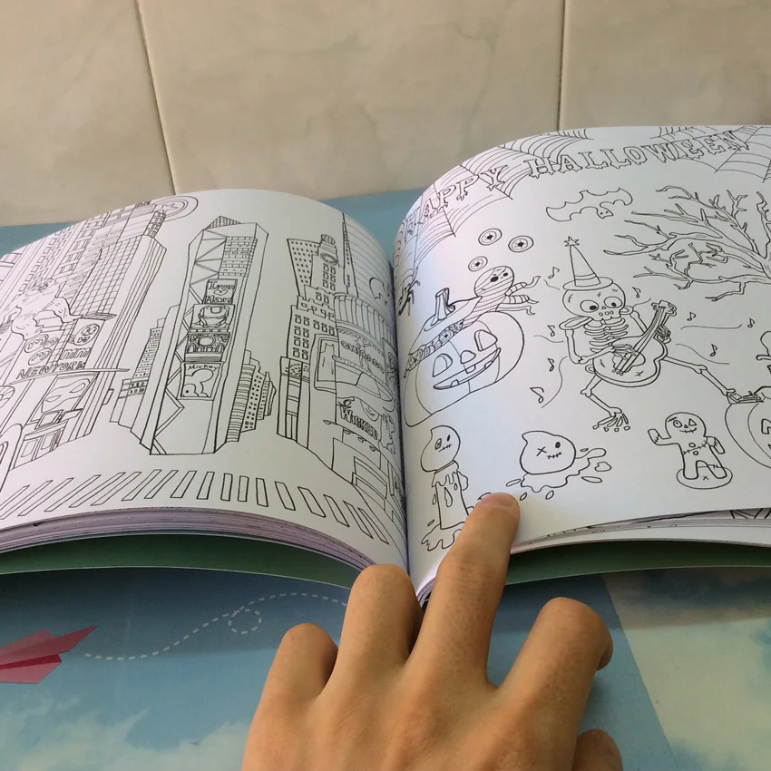 64 страницы по всему миру окраска книга Secret Garden книжка-раскраска для взрослых детей снять стресс граффити книга для рисования