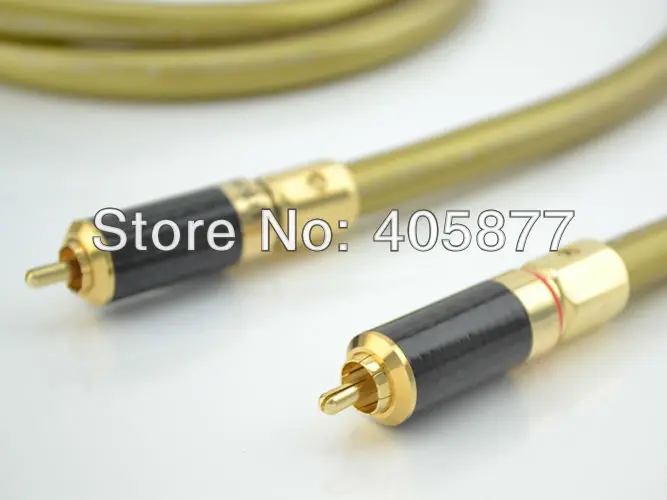 Hi-Fi аудио Hexlink золотистый 5-C с разъемом RCA из углеродного волокна кабель Hifi rca 1 м |