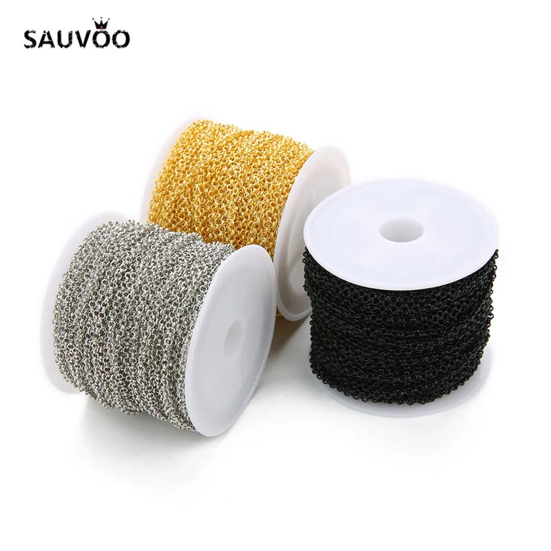 Объемная цепь для бижутерии 10 ярдов/рулон золото черная античная бронза розовое 2