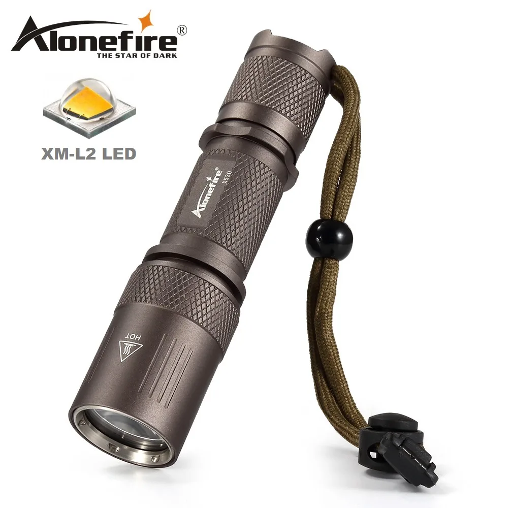 AloneFire X530 высокое качество L2 светодиодная вспышка светильник 18650 светодиодный фонарь 18650 светодиодный тактический вспышки светильник для охоты вспышка светильник кемпинг фонарь
