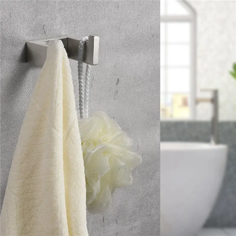 Robe Hook SUS 304, нержавеющая сталь, матовый набор аксессуаров для ванной комнаты, полотенце-бар, кольцо для полотенец, держатель для туалетной бумаги, крючок для халата, аксессуары для ванной комнаты - Цвет: Robe Hook