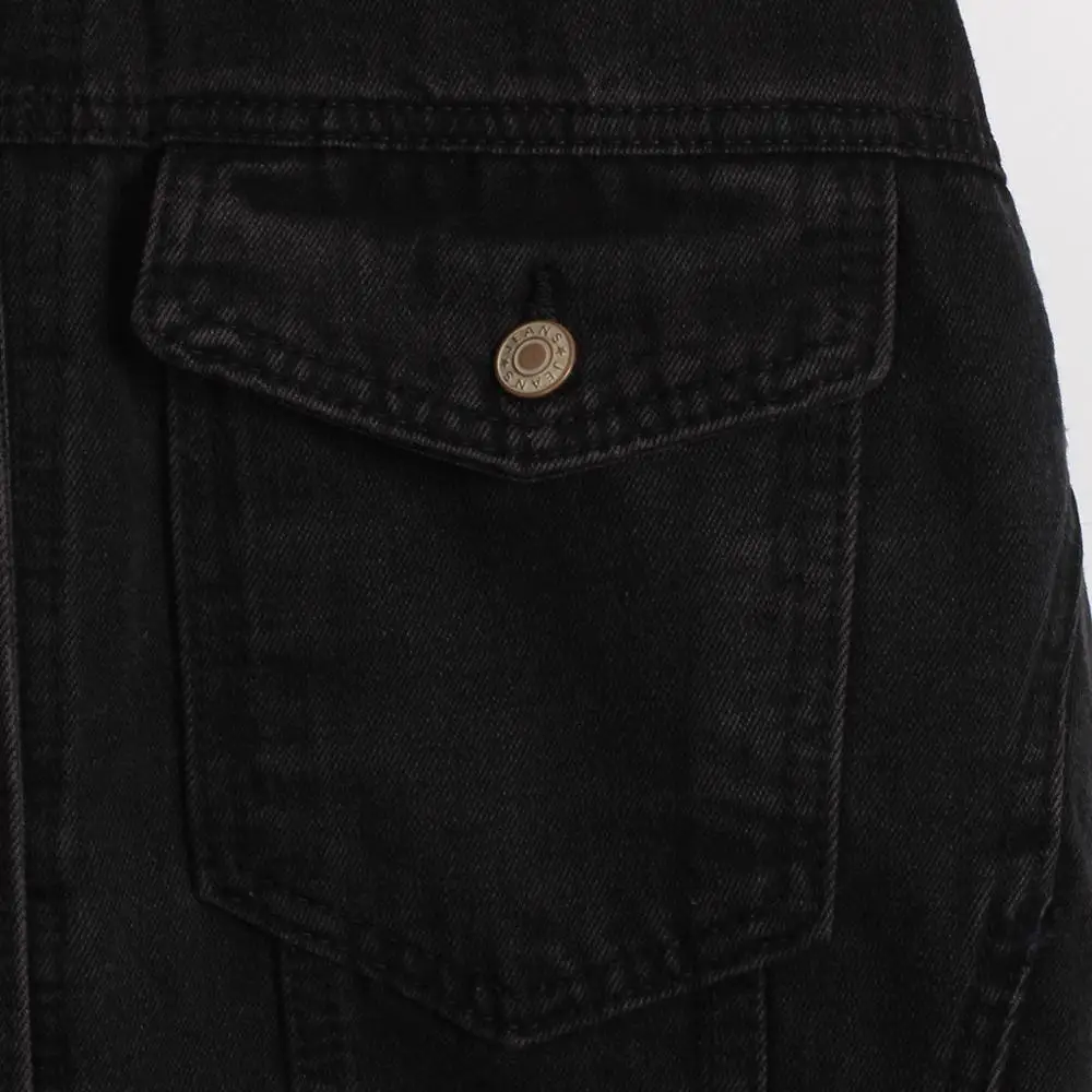 Wixra Женские повседневные жакет куртка джинсовая джинсовка с карманами оверсайз