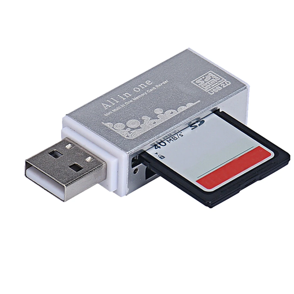 Смарт все в одном кард-ридер/мульти в 1 кард-ридер SD/SDHC, MMC/RS MMC, TF/MicroSD, MS/MS PRO/MS DUO, M2 кард-ридер