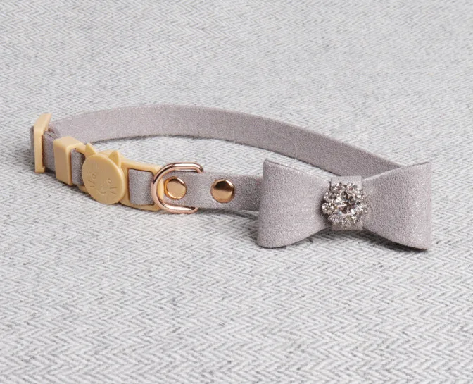 Ошейники для кошек и котят с цветочной бриллиантовой пряжкой Серебряная Пряжка