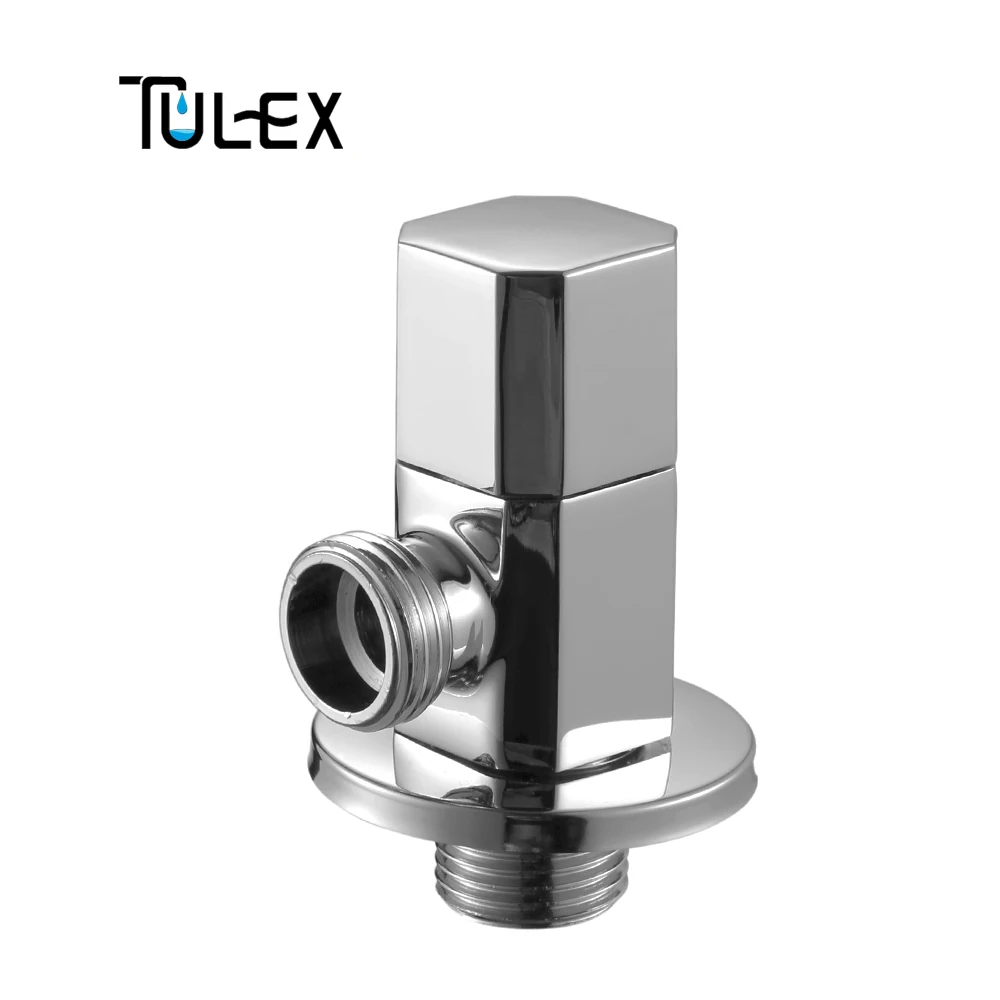 TULEX клапан для воды, кран, угловой клапан, латунный переключатель G1/", угловой клапан для туалета, насадка для душа, соединитель, твердый латунный хромированный