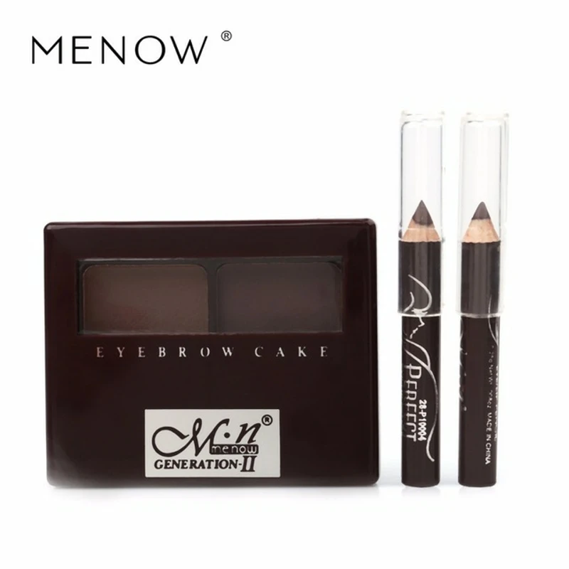 

MENOW double color eyebrow powder with eyebrow brush + two color Eyeliner Pen is waterproof and three-dimensional.Lasting E12002