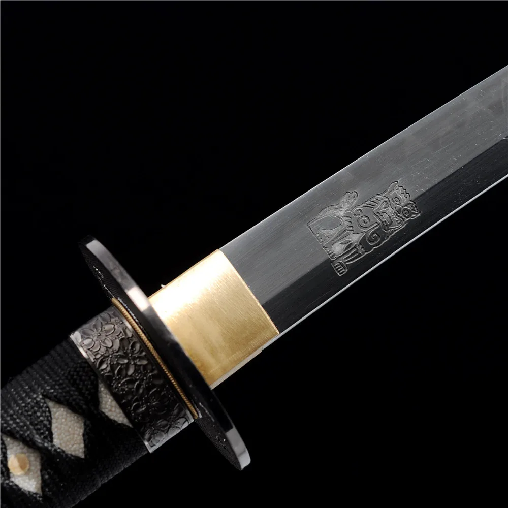 God beast Ручная работа ТВ kill bill vol.1 японский самурайский меч катана t10 стальное лезвие настоящая Глина Ремесло Полный Тан сплава tsuba кожи - Цвет: God beast